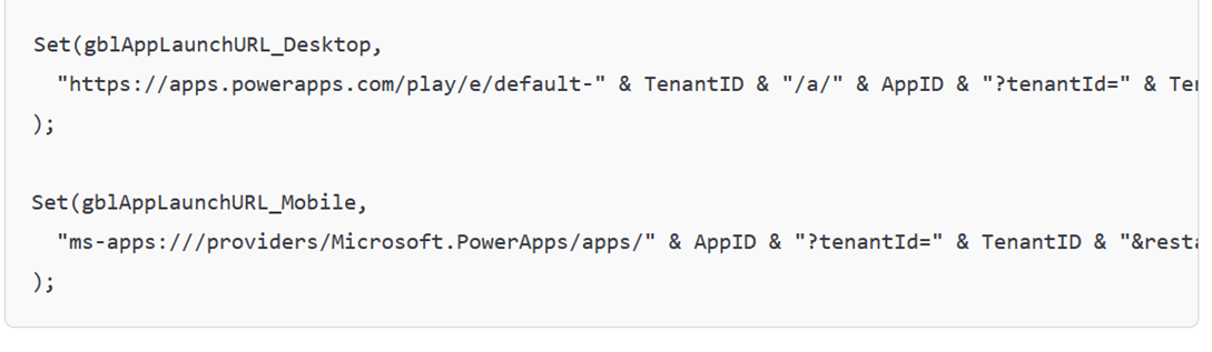 Define platform-specific relaunch URLs