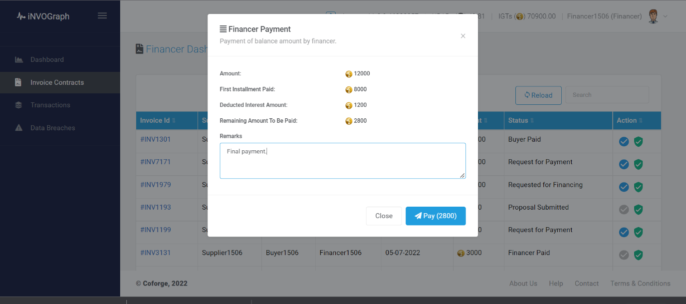 Blockchain Enabled Invoice Discounting