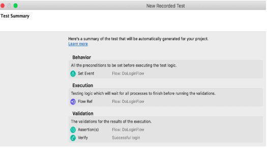 Test summary