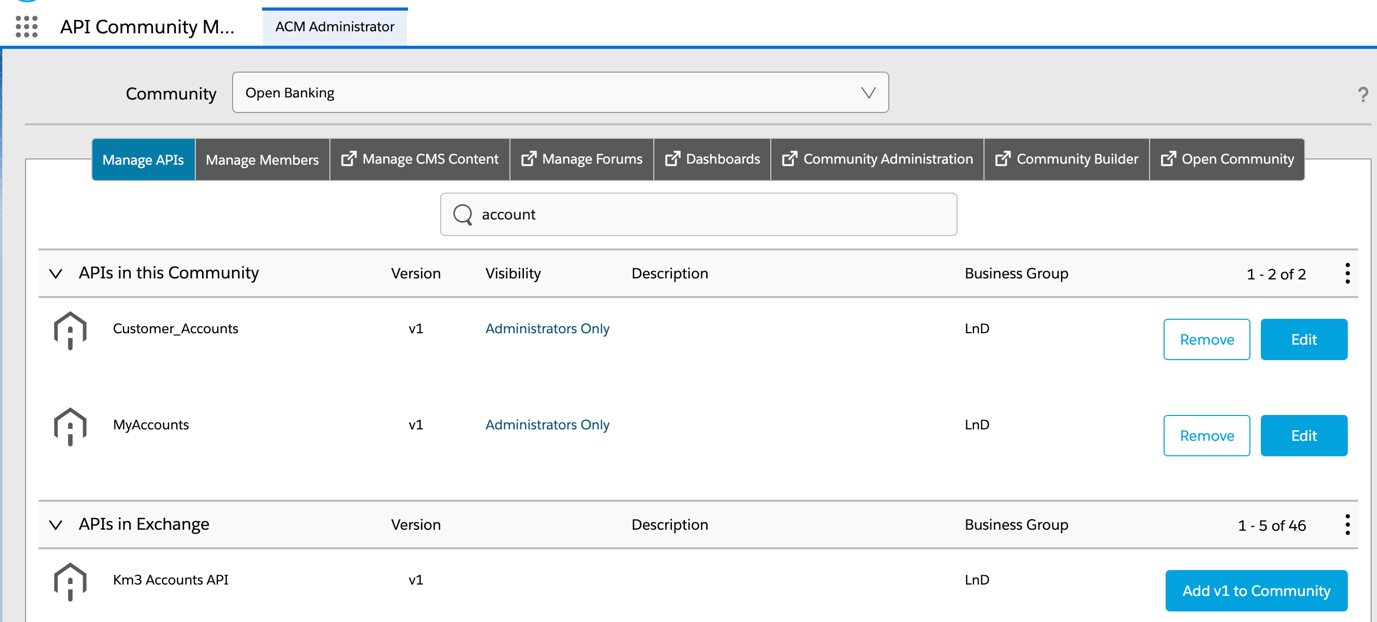 ACM Administrator Component