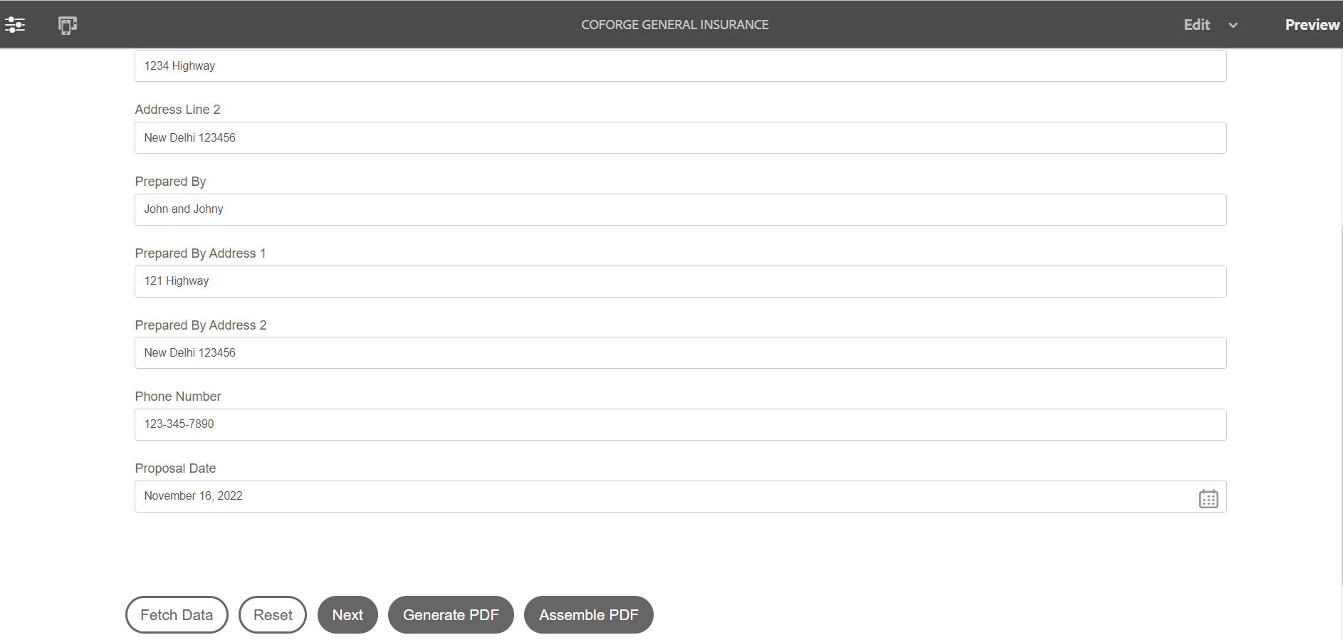 Digital Proposal generations using AEM Forms12