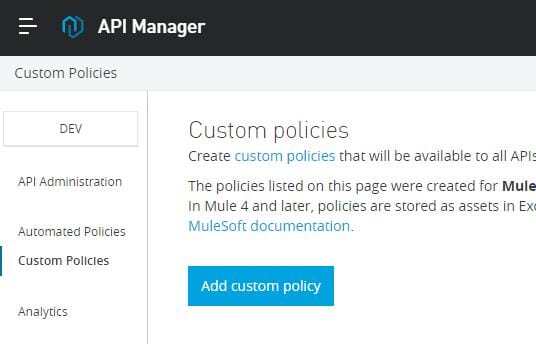Custom policy
