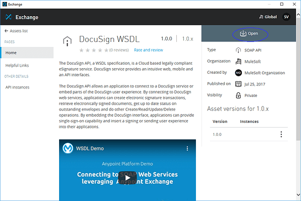 Integrating DocuSign with MuleSoft Anypoint Platform, DocuSign WSDL