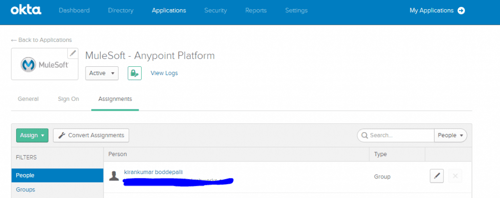 Anypoint Platform Identity Management - OKTA