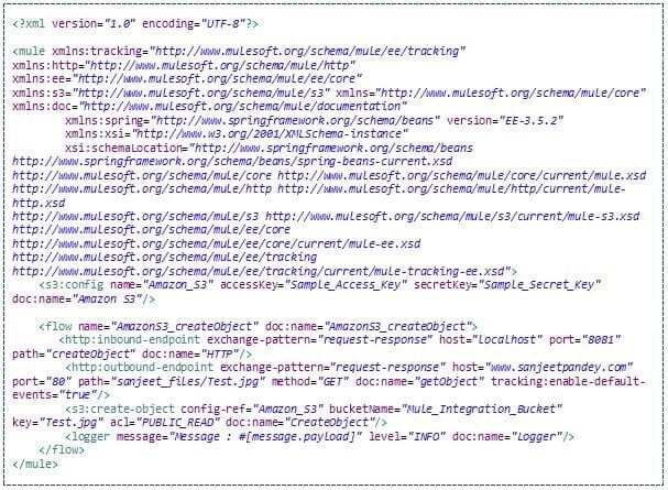 Integrate Mule ESB with Amazon S3