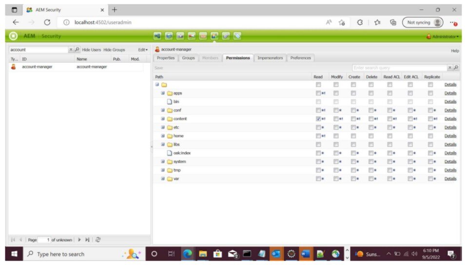 Setting up AEM Mail Service and Account