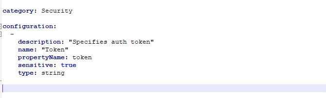 YAML config file